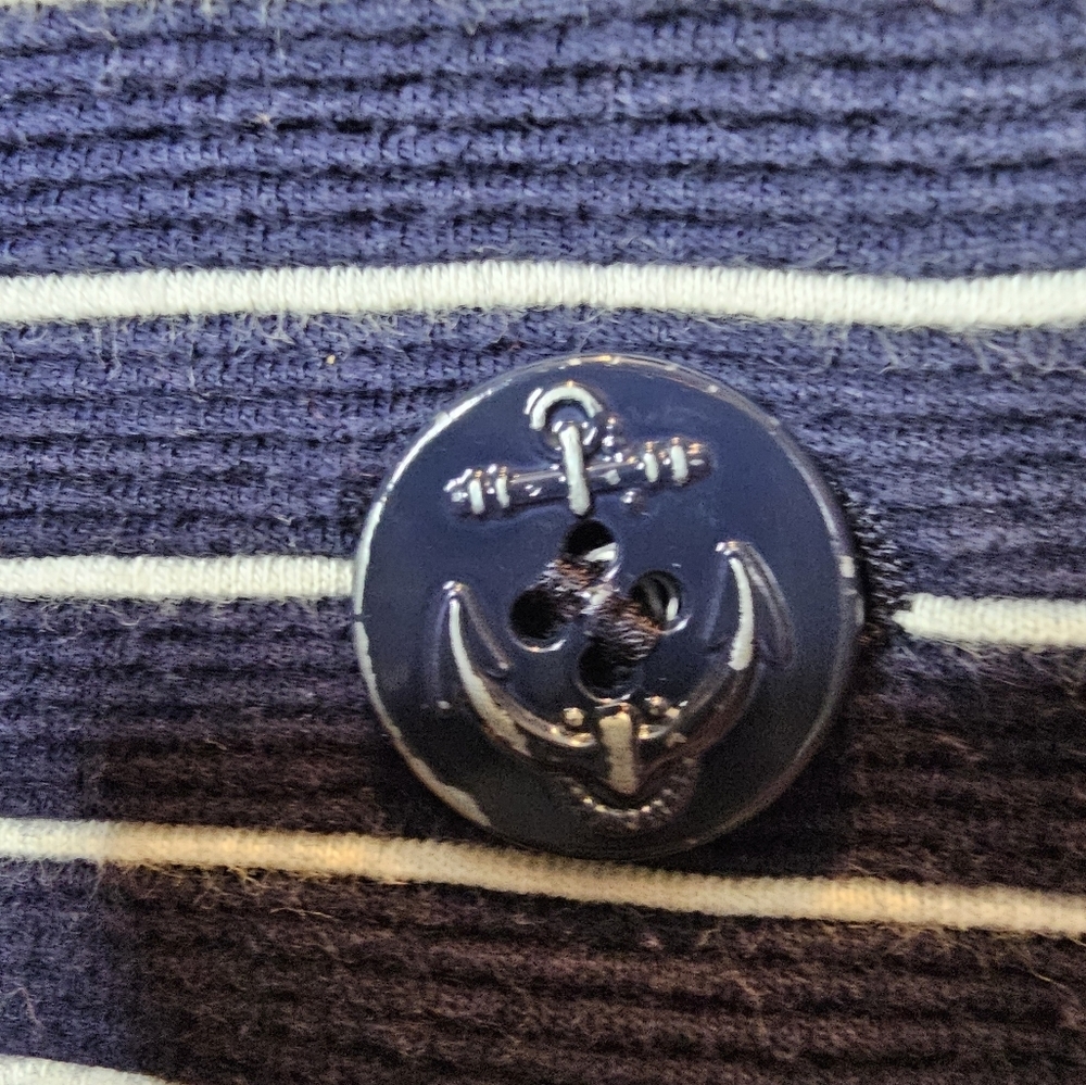 Talbots blue and white striped blazer. MP - Picture 6 of 7